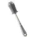 Long-Handle Silicone Bottle Brush for Cups and Bottles, Gray
