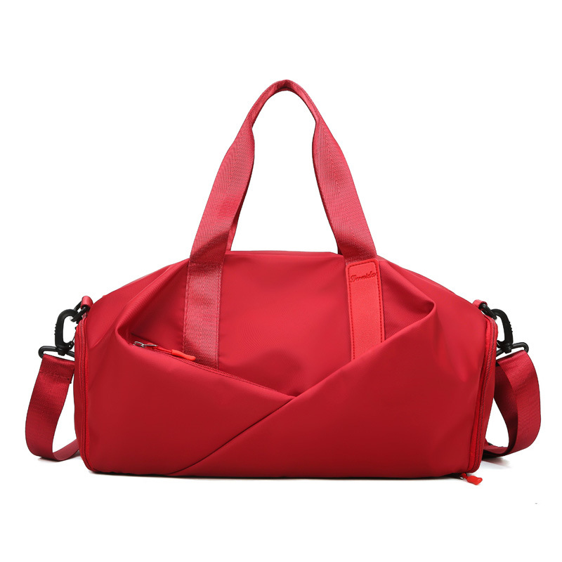 Nylon Gym Bag with Wet Compartment and Shoulder Strap