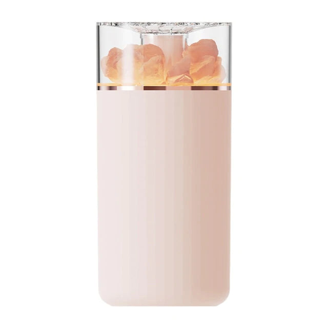 Himalayan Salt Stone Diffuser and Humidifier with LED Light, Pink