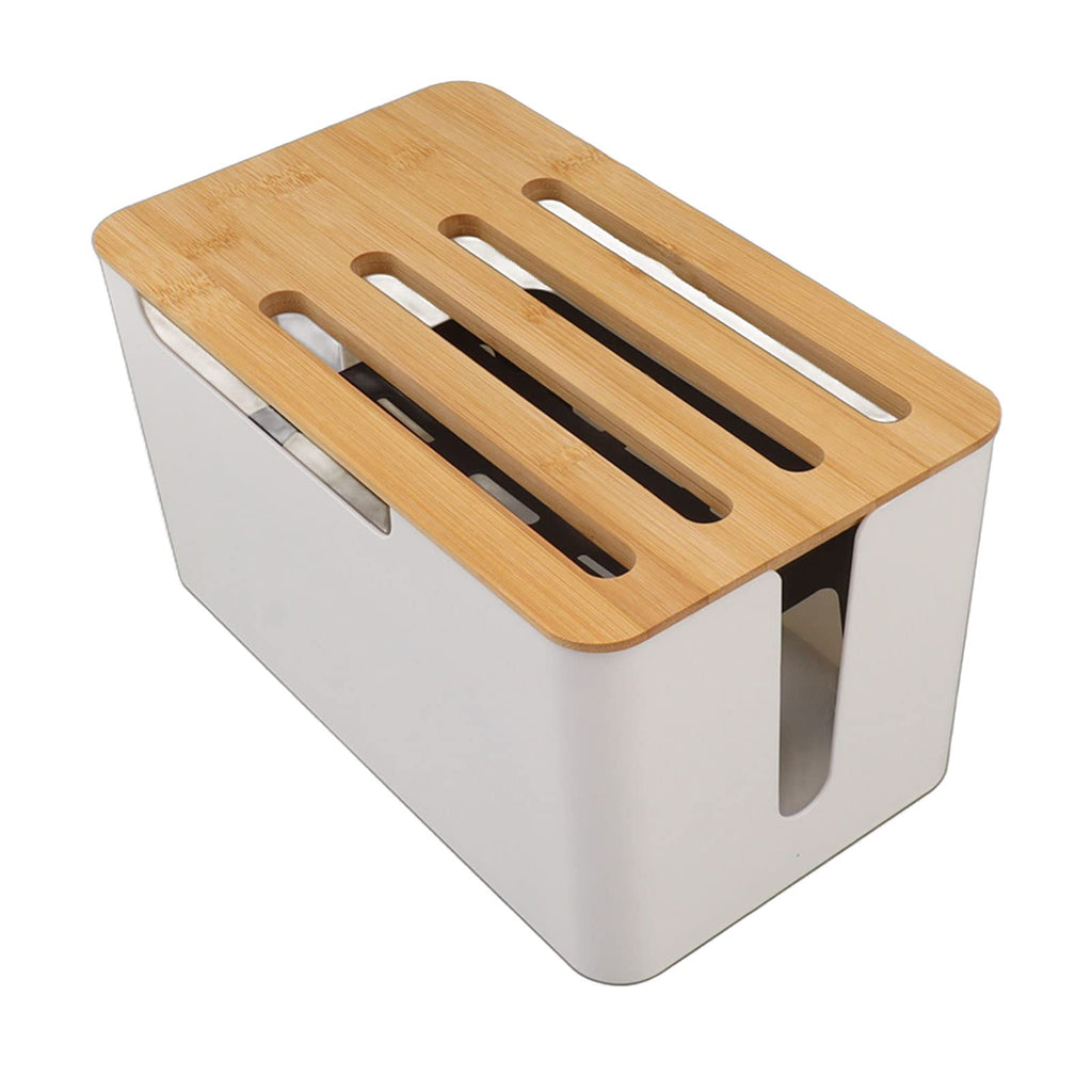 Bamboo Router Storage Shelf and Cable Hider, 3-Piece Set