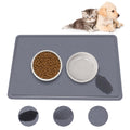 Extra Large Stone Pet Food Mat with Sanding Tool, 23.6 x 15.35 in