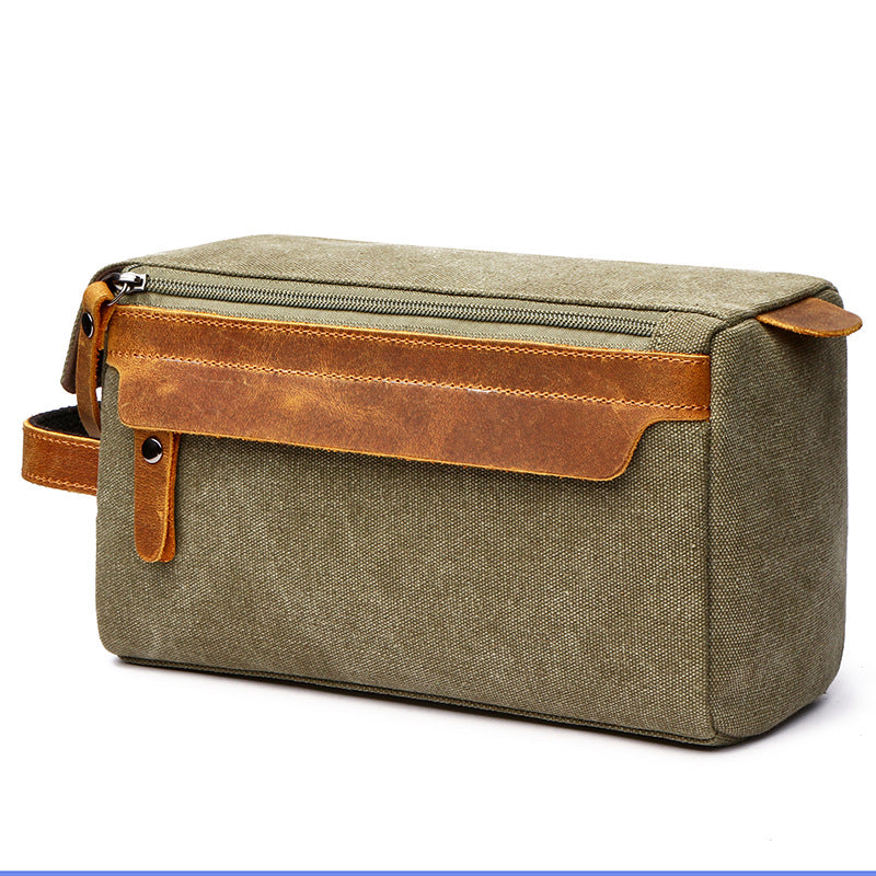 Large-Capacity Canvas Travel Wash Bag for Toiletries