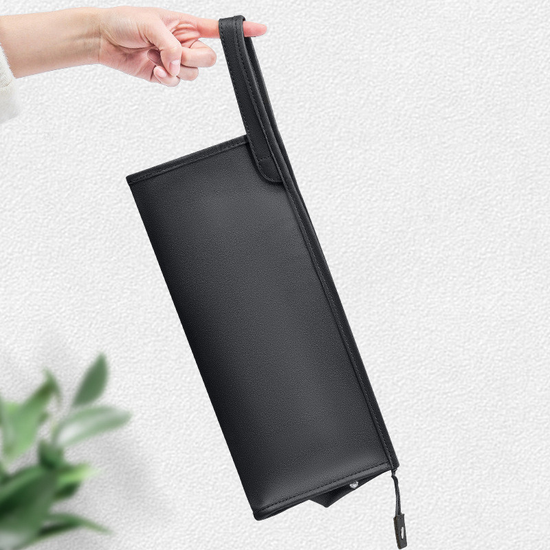 PU Leather Hair Dryer Travel Storage Bag