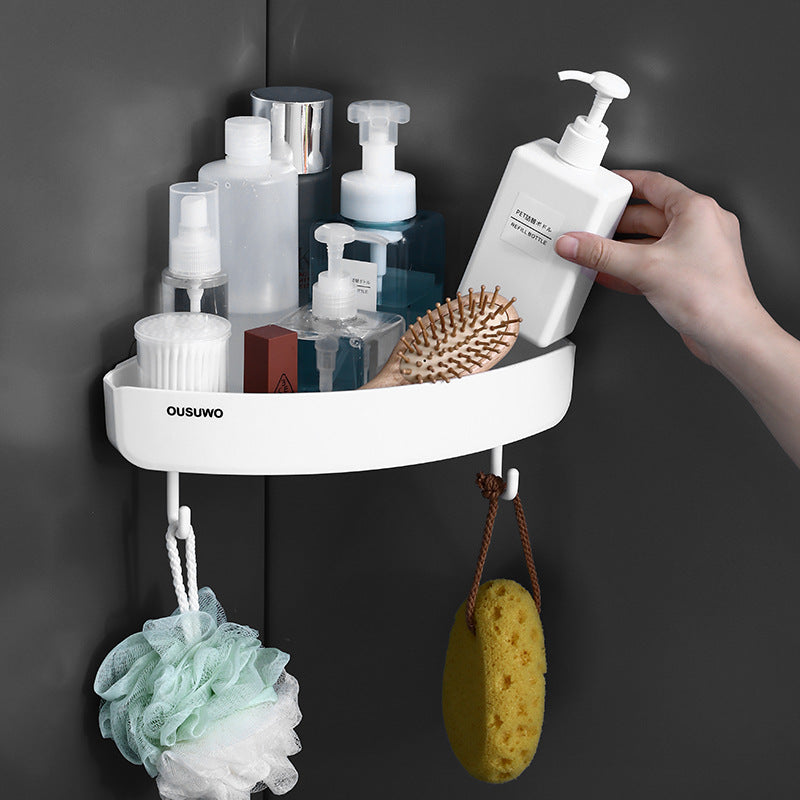 Triangular Corner Shower Shelf, Suction Mount, 30 x 20 x 10 cm