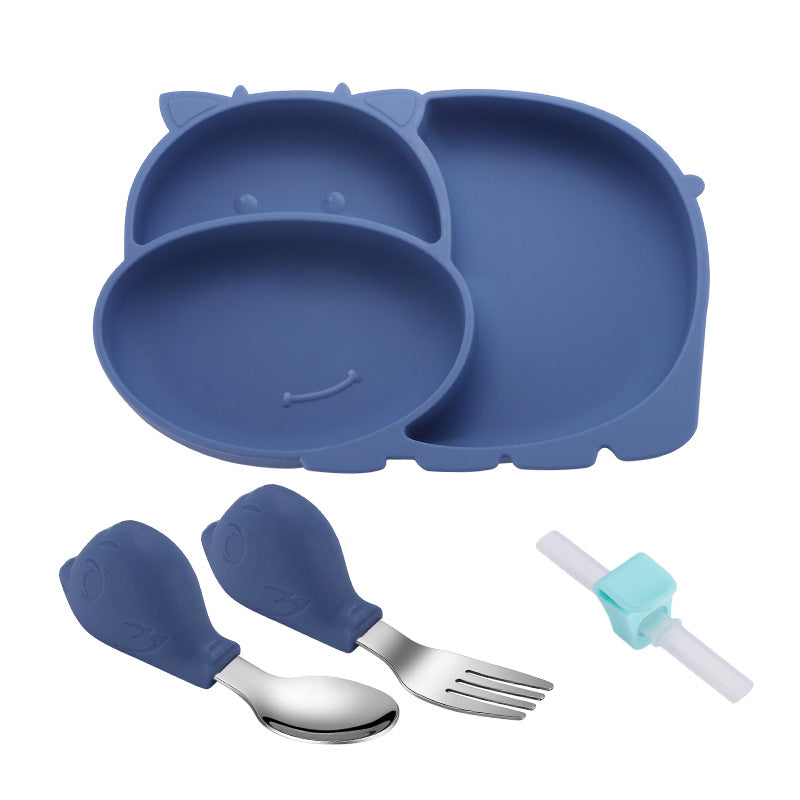 Divided Silicone Suction Plate for Baby Mealtimes, Multiple Options