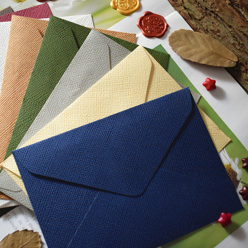 Vintage Hemp Paper Western Envelopes, 5 or 10 Pack, Many Colors