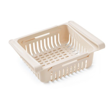 Telescopic Refrigerator Storage Baskets, Multi-Color