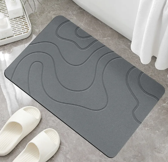 Diatomite Bath Mat, Quick-Drying, Multiple Sizes and Colors