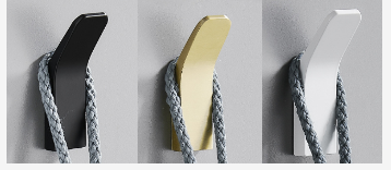 No-Drill Aluminum Wall Hook for Kitchen and Bathroom