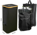 Foldable Storage Basket, 15 x 12 x 10 in, Black or Beige