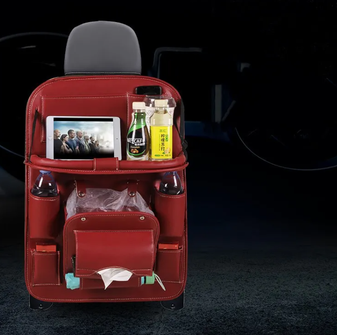 Leather Car Storage Tray for Phone, Wallet and Keys