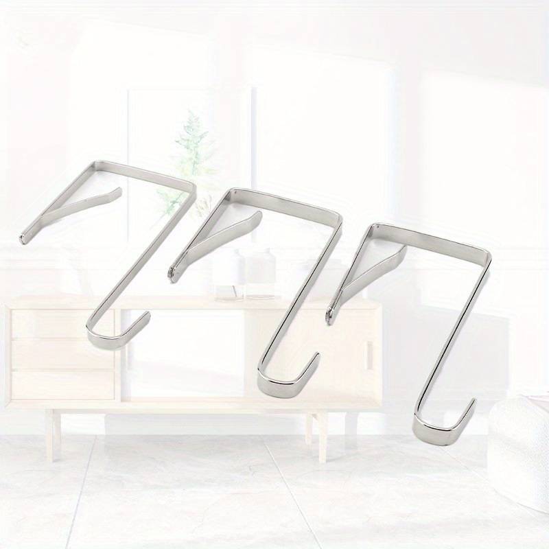 Over-the-Door Stainless Steel Hooks for Towels and Coats, 8-Pack