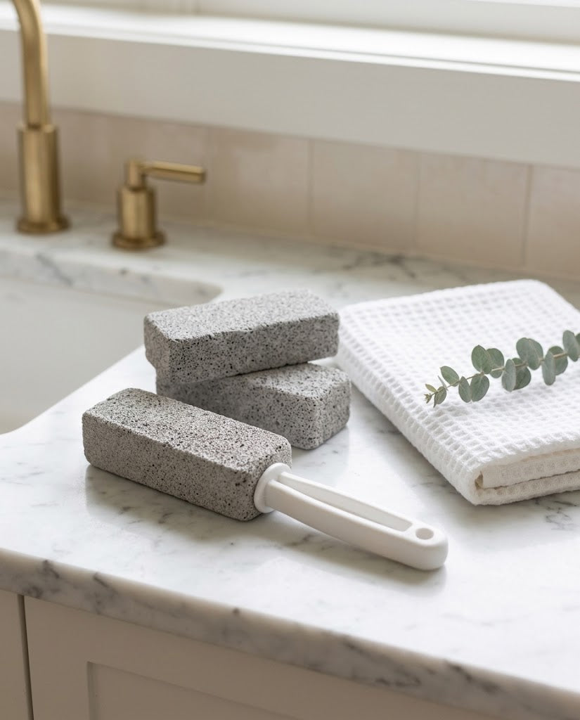 Pumice Toilet Cleaning Stones, 6 Stones Plus 1 with Handle