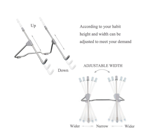 Adjustable Laptop and Tablet Stand, Holds 10 to 17.3 in, 6 Colors