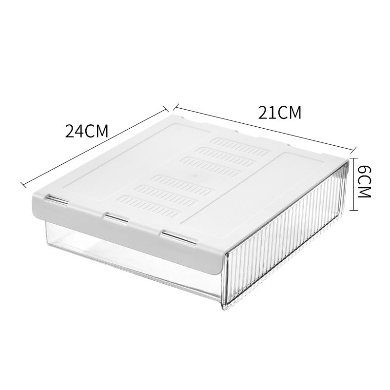 Under-Desk Hidden Drawer Organizer, Clear or Black, 3 Sizes