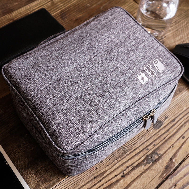 Waterproof Oxford Cable Organizer Bag, 24.5 x 18.5 cm