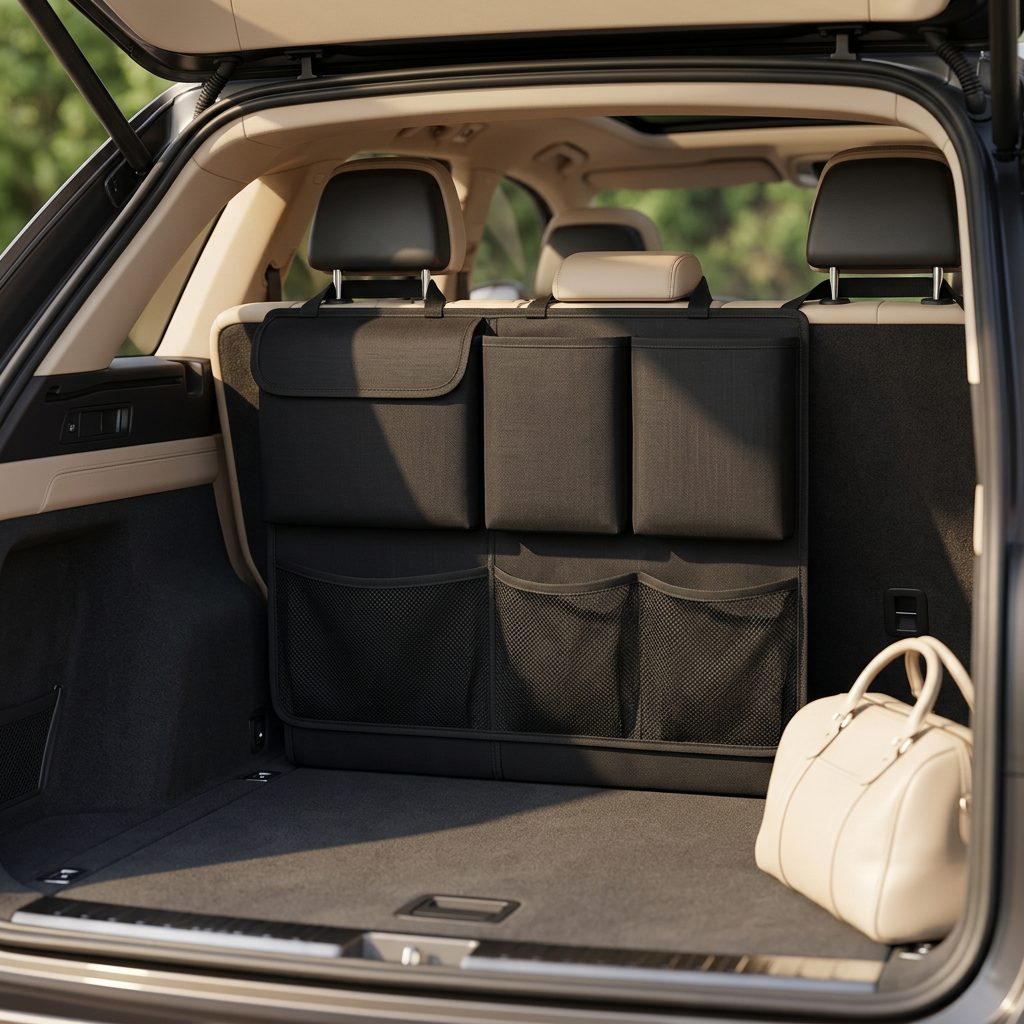 Oxford Cloth Car Trunk Organizer with Removable Sections