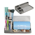 Silicone Countertop Storage Tray and Phone Holder, Grey