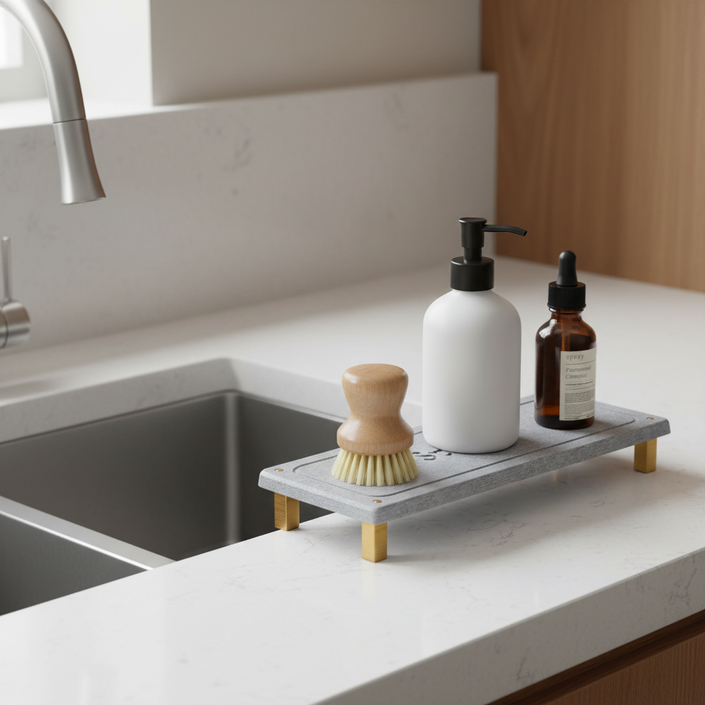 Fast-Drying Bamboo Sink Caddy
