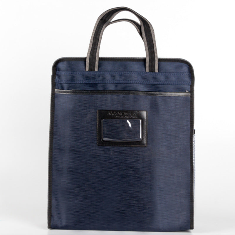 Oxford Cloth Document Bag, Large Capacity, Two Compartments