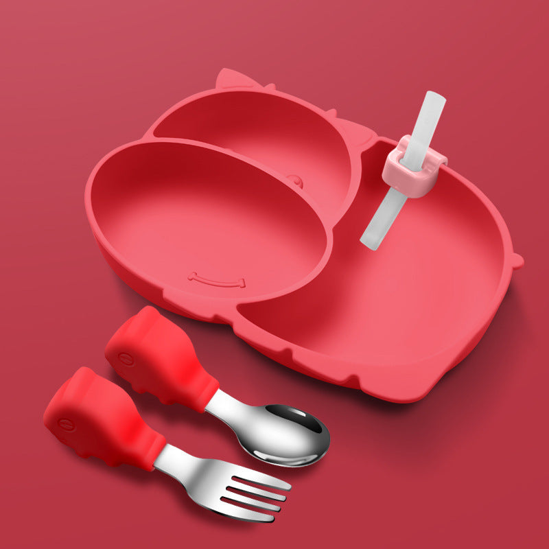 Divided Silicone Suction Plate for Baby Mealtimes, Multiple Options