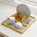 Bamboo Dish Rack with Diatomaceous Earth Drying Boards