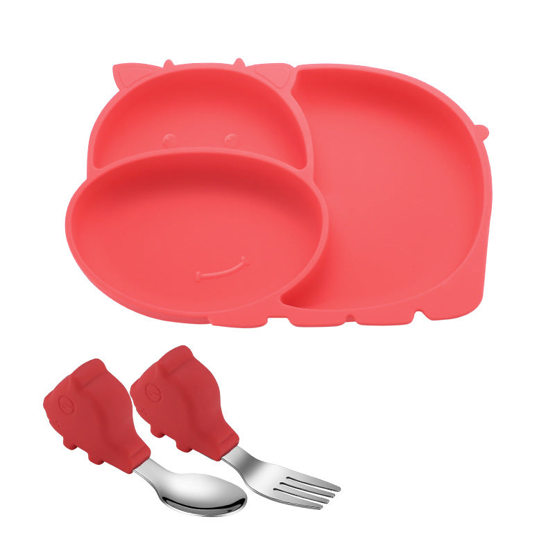 Divided Silicone Suction Plate for Baby Mealtimes, Multiple Options