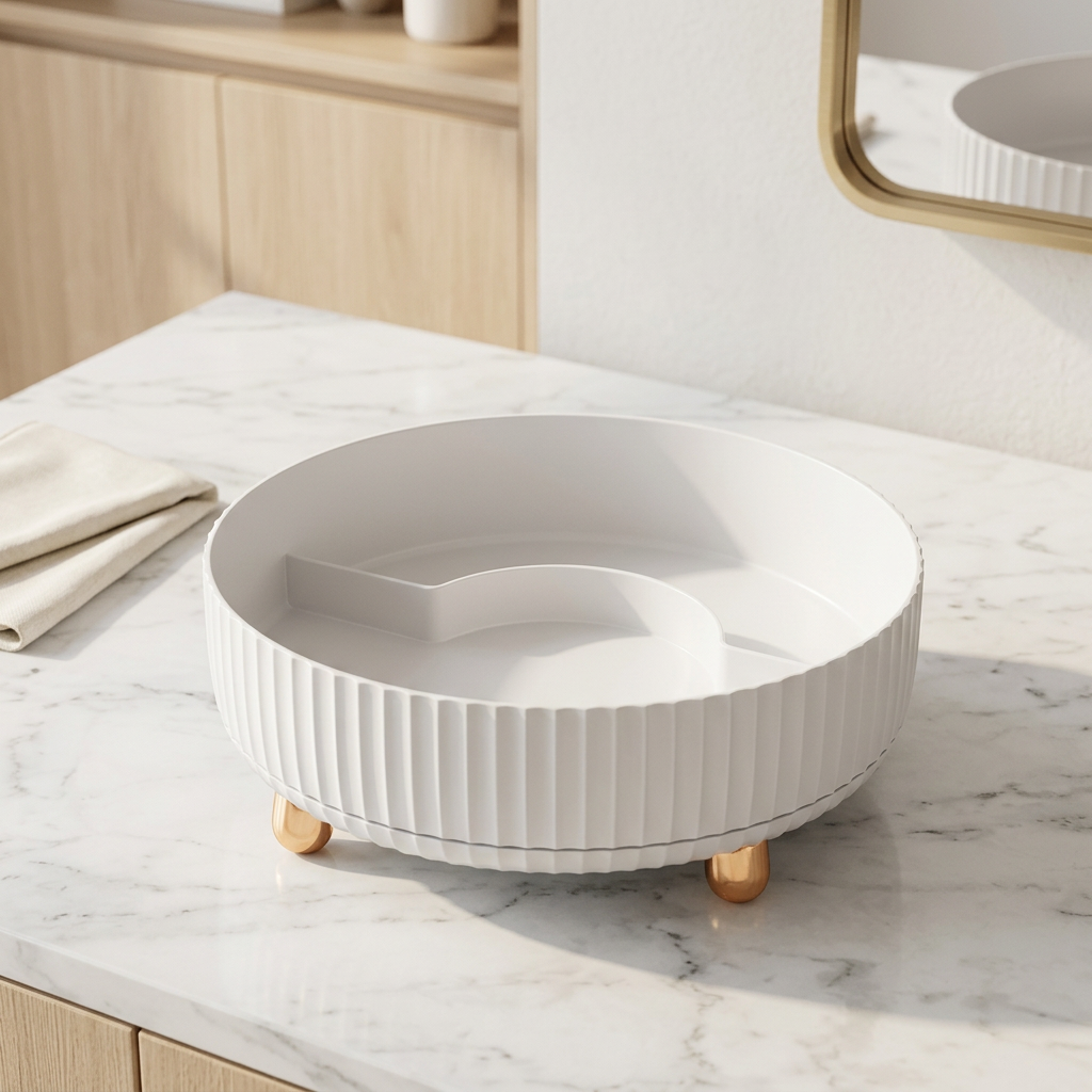 360° Rotating Makeup and Perfume Tray Organizer, Two Sizes