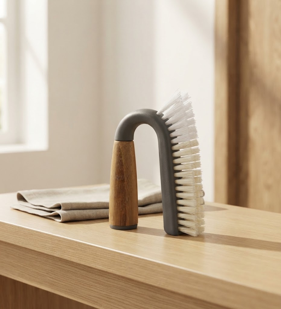 Grout and Tile Scrub Brush, Gray