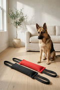 Linen Dog Tug Bite Pillows with Reflective Handles, 2 Pack