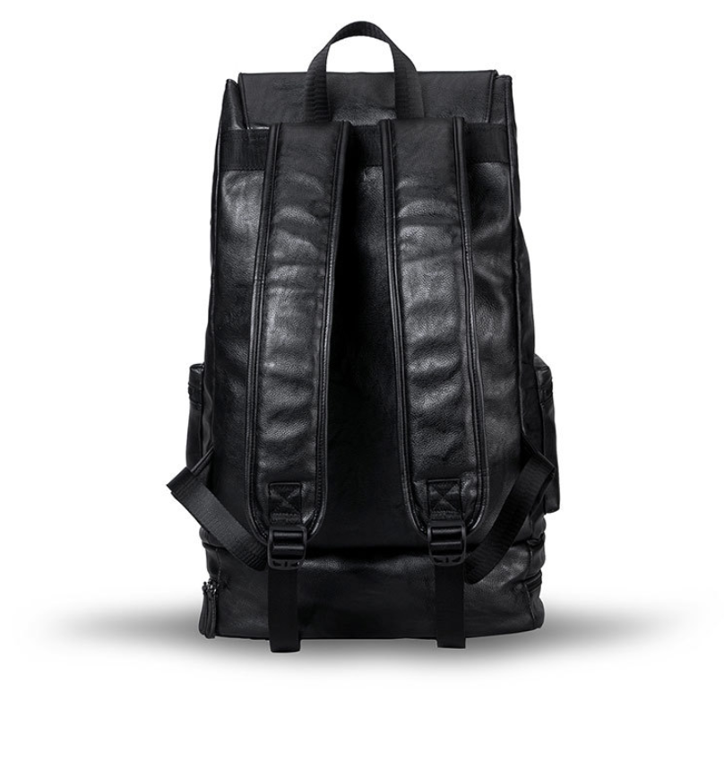 Men's PU Leather Travel Backpack, 45 x 38 x 10 cm