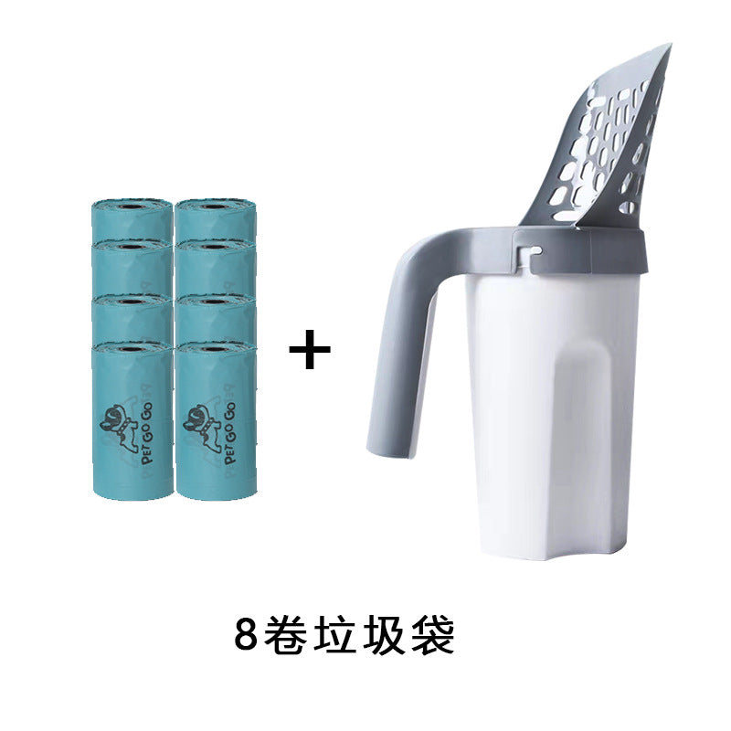 Cat Litter Scoop Kit with Waste Bin and Trash Bag Options