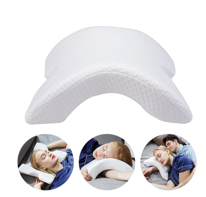Tunnel-Shaped Office Nap Pillow with Memory Foam and Arm Bracket