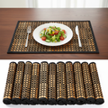 Washable Bamboo Placemats, Heat Resistant, 18 x 12 in, Set of 8