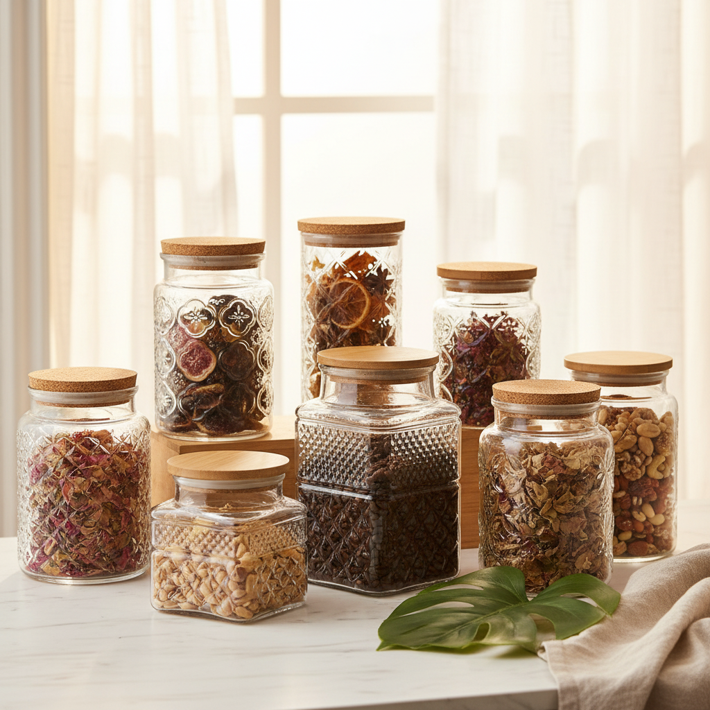 Luxury French Glass Storage Jars