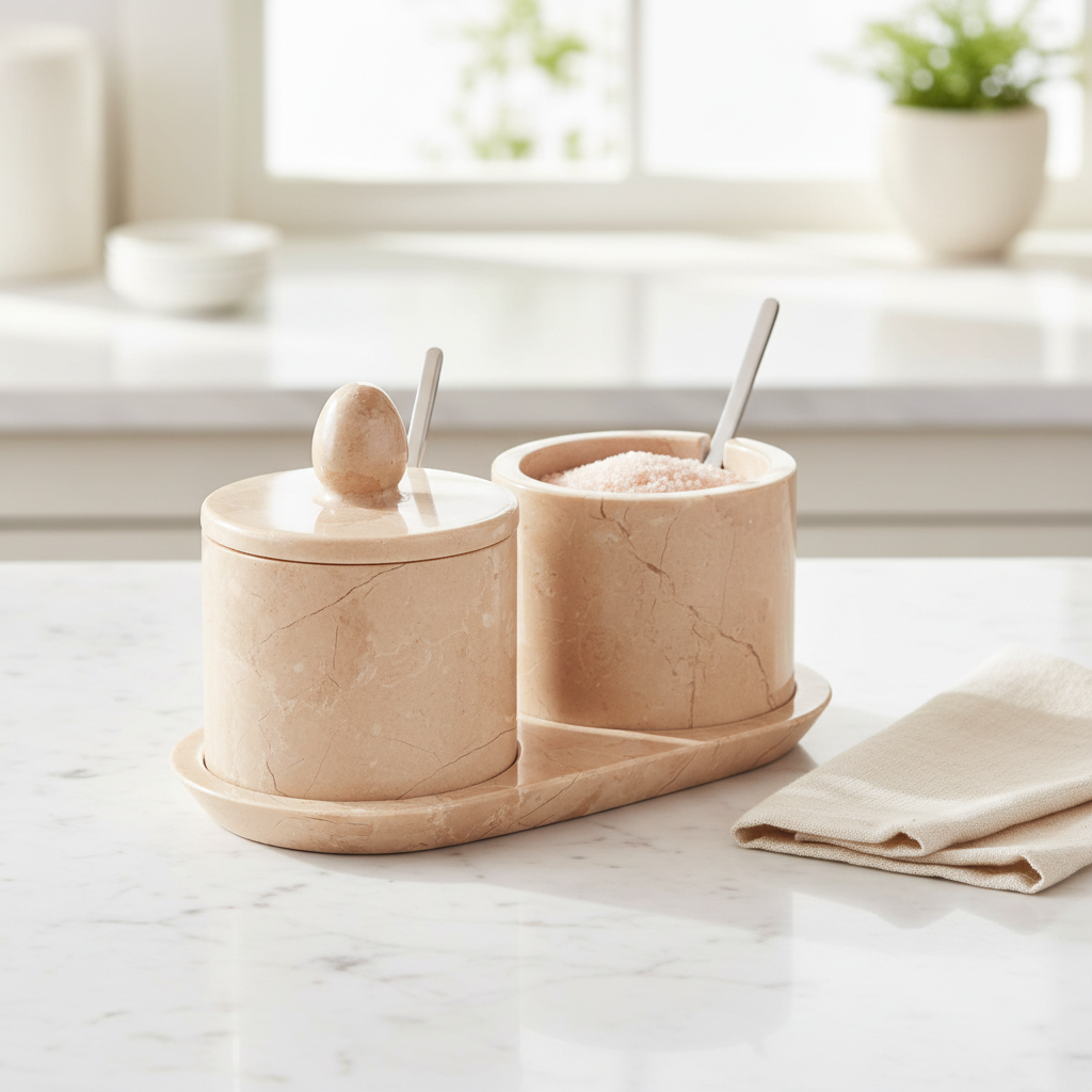 Marble Salt Cellar Verona - Clean