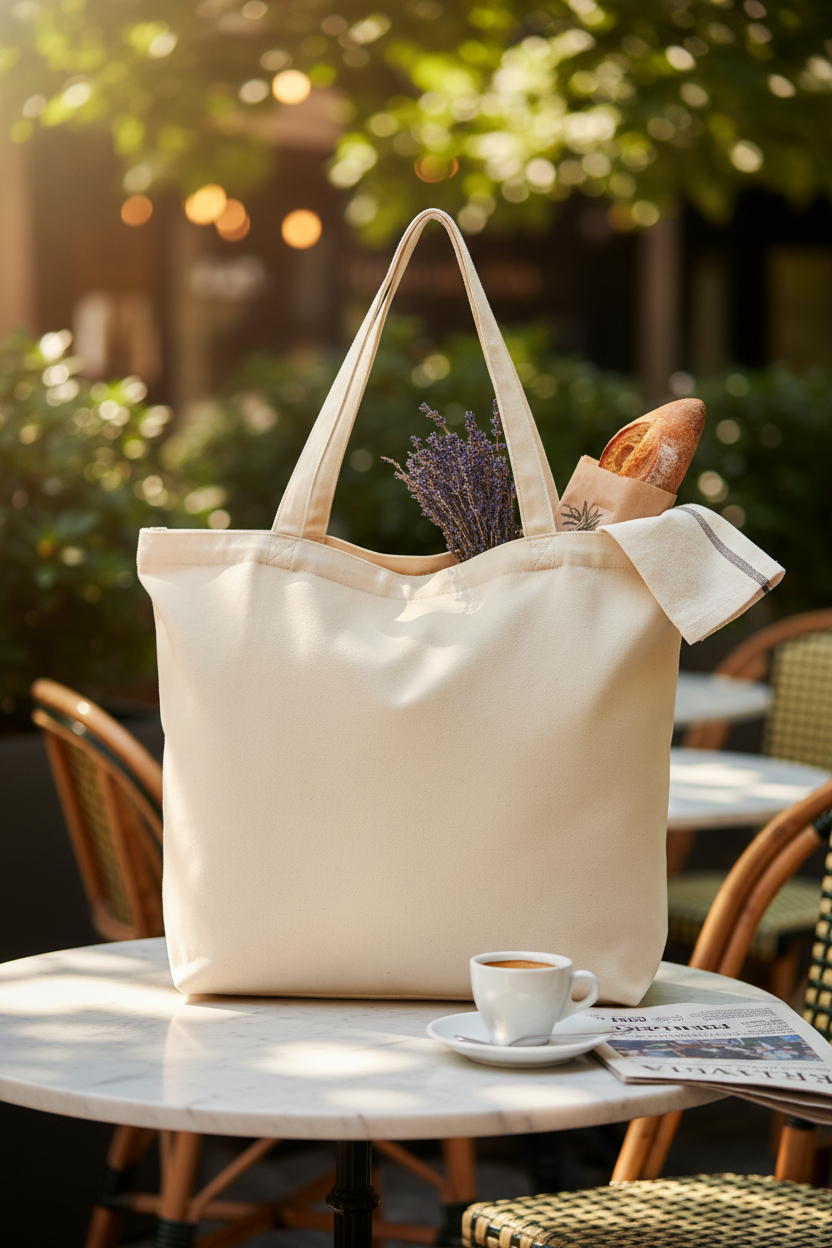 Natural Canvas Tote Bag – EVERVESTA Luxury