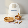 Bamboo Suction Star Plate with Silicone Bib for Toddlers