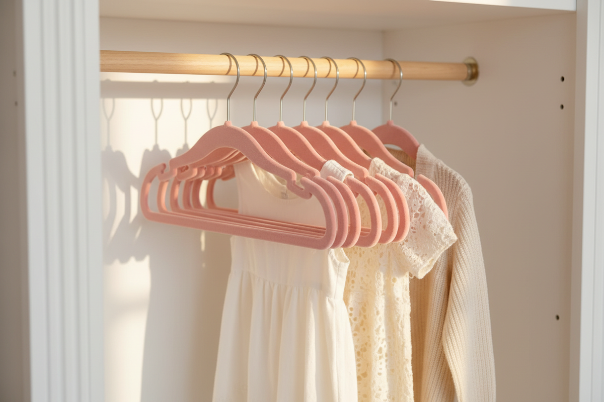 Pink Kids Velvet Hangers – EVERVESTA Luxury