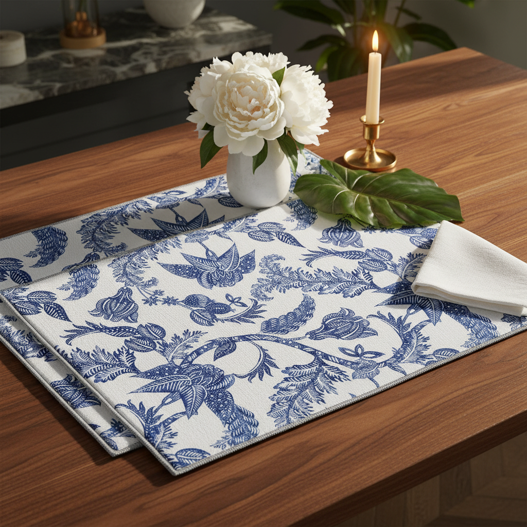 Product 43 – Dish Drying Mat Blue & White Porcelain EVERVESTA Lifestyle