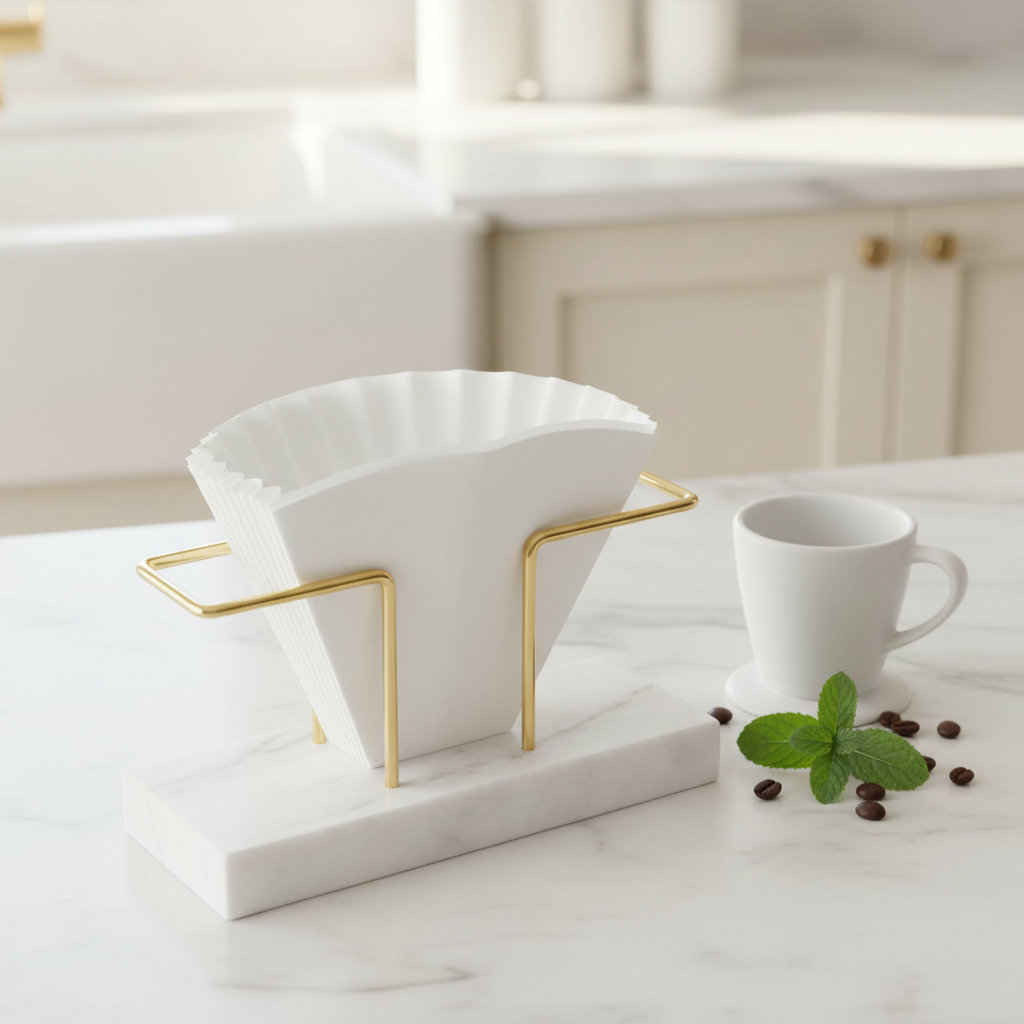 PUNNIO Marble & Brass Filter Holder