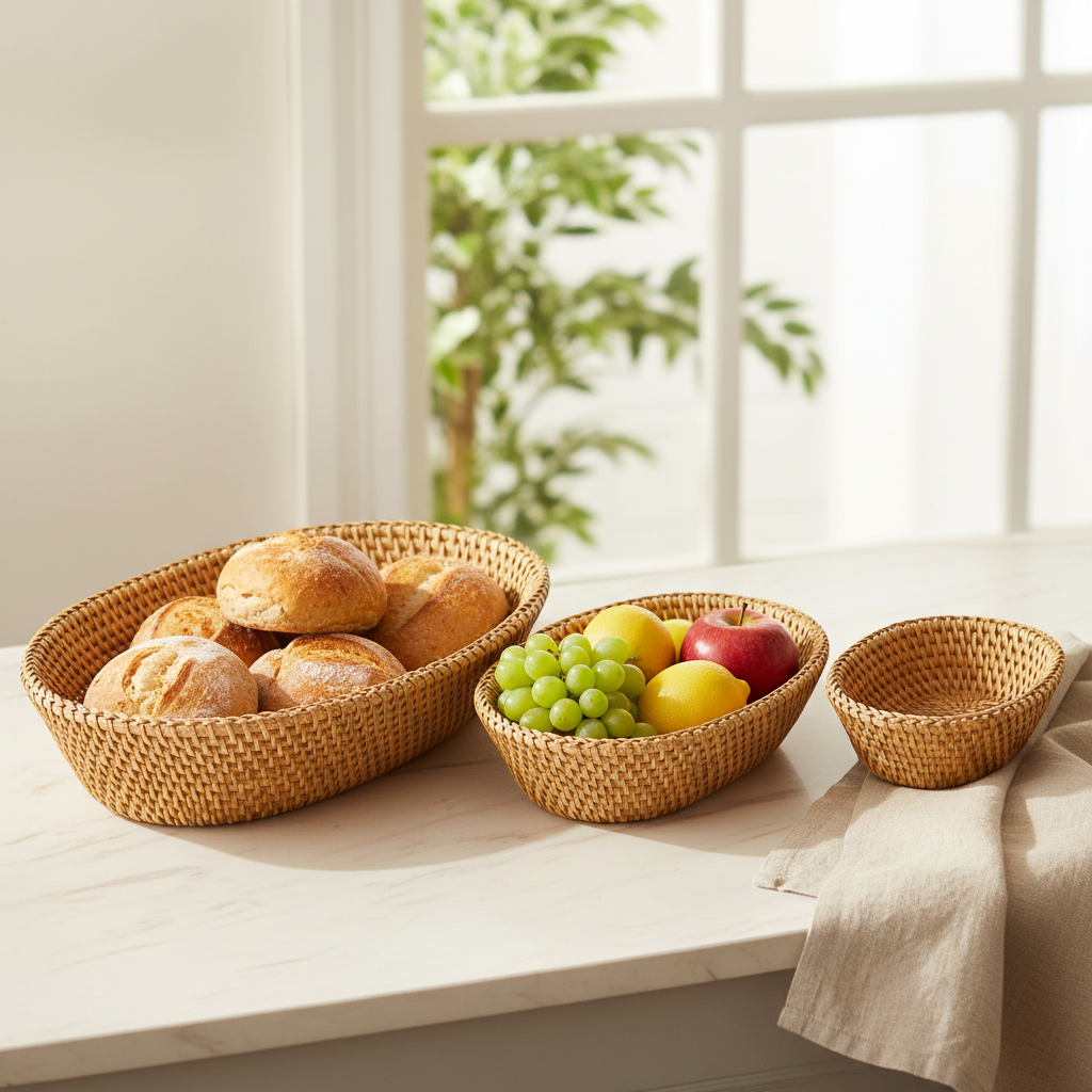 Rattan Baskets 3/4
