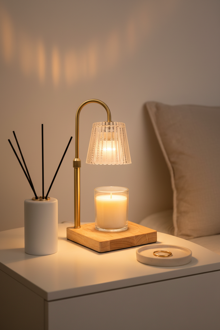 Ribbed Glass Candle Warmer Lamp – EVERVESTA Luxury