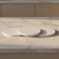 Round White Stone Discs – EVERVESTA Luxury