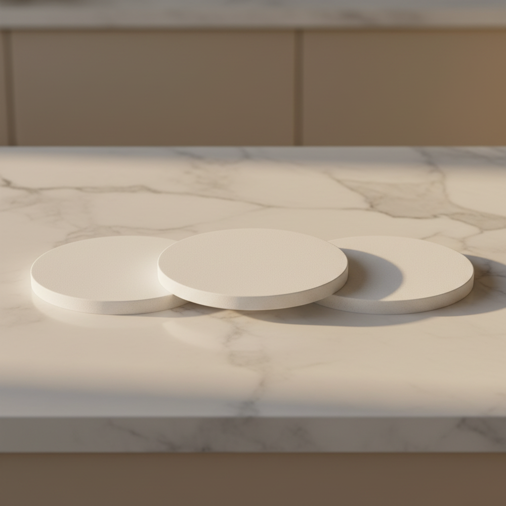 Round White Stone Discs – EVERVESTA Luxury
