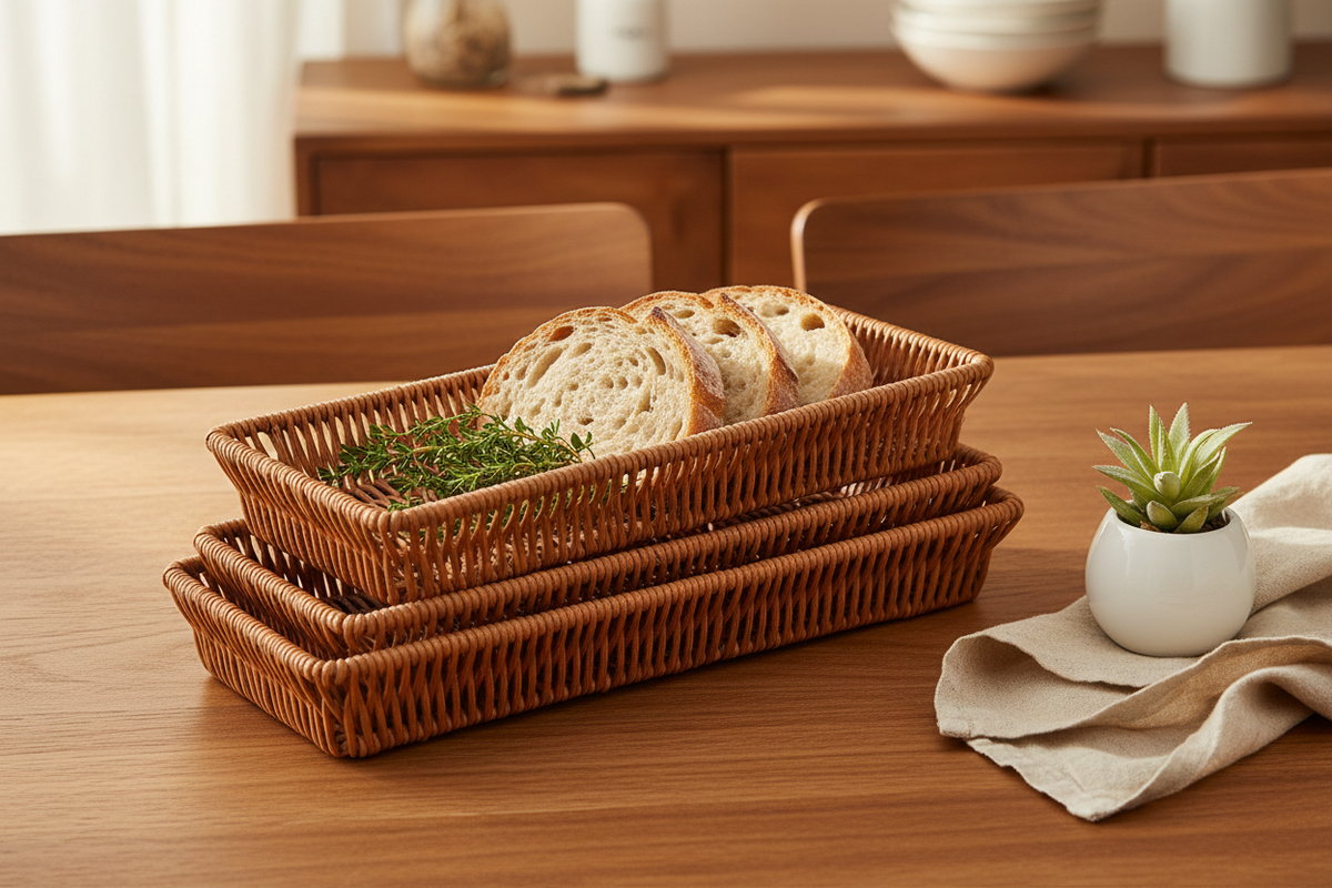 RT&BS 3pc Wicker Bread Basket