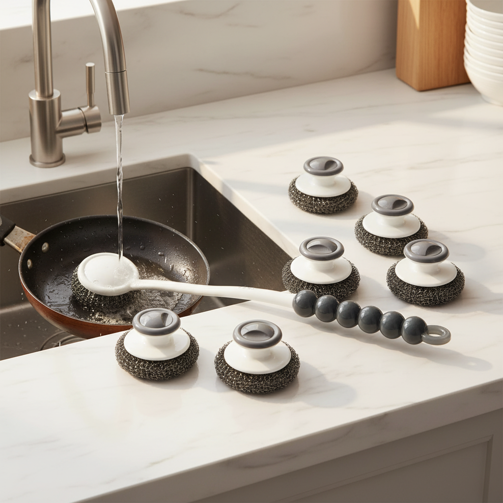 Steel Wool Scrubber Set