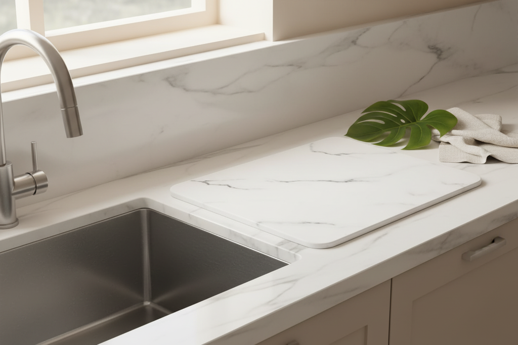 Stone Drying Mat - Empty at Sink