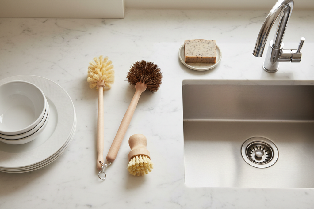 Top angle - Bamboo Brush Set