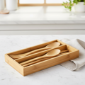 Reusable Bamboo Flatware Set with Portable Case, 12 Pieces